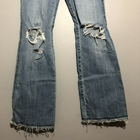 Twelve Ontwelfth Jeans Bootcut Flare Women Sz 26 Distress Western Cowboy Hippie - Picture 7 of 12